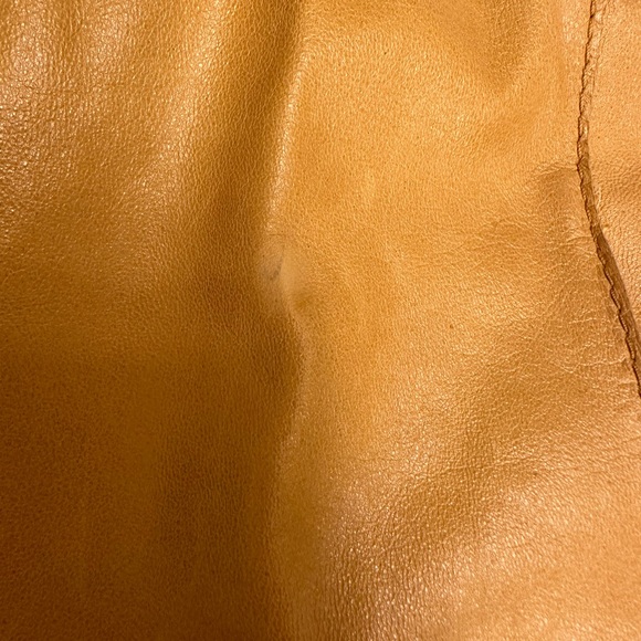 Lafayette 148 Leather Vest Jacket Belted Yellow M - Picture 9 of 9